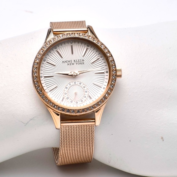 Anne Klein Accessories - Anne Klein Rose Gold Watch Swarovski Crystals